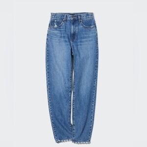 Uniqlo High Waisted Taper Leg Jeans (PEG Jeans), Medium blue, 27 inch